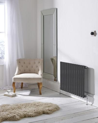 Picture of Kartell Aspen Horizontal Double Radiator 600mm x 540mm - Anthracite