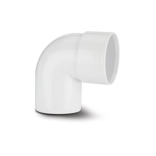 Picture of Polypipe ABS 40mm 90 Degree Spigot M&F Bend - White