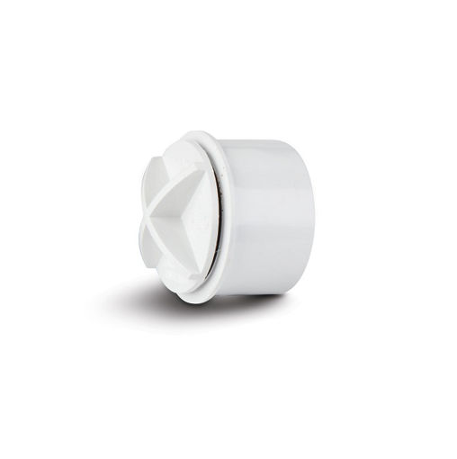 Picture of Polypipe ABS 40mm Screwed Access Plug - White