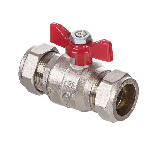 Picture of Red Butterfly 22mm Full Bore Isolation Valve