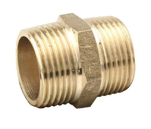 Picture of 1/4" Brass Hex Nipple