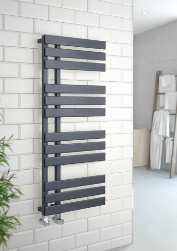 Picture of Kartell Oregon Designer Towel Radiator 1180mm x 500mm - Textured Grey