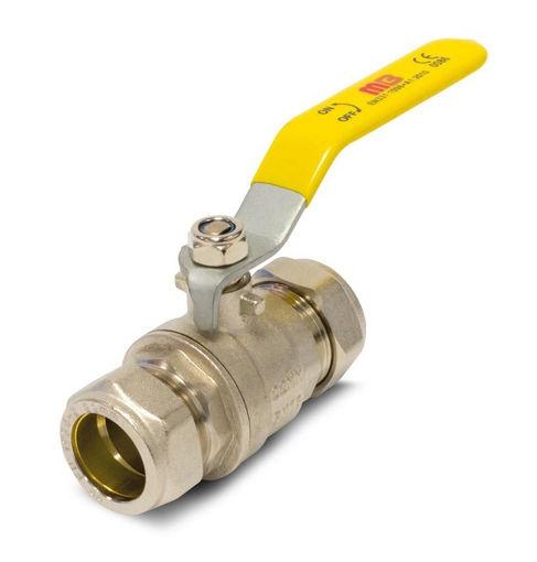 Picture of 22mm Yellow Lever Gas Cock