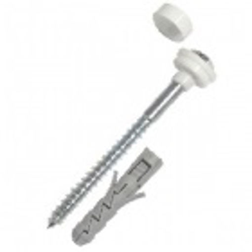 Picture of WC Fixing Set White M6 x 80mm