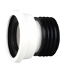 Wavin OsmaSoil easy-fit WC pan connector straight 4" white