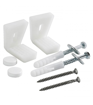 (WCFFK-75) L Shape Pan Fixings White/Chrome