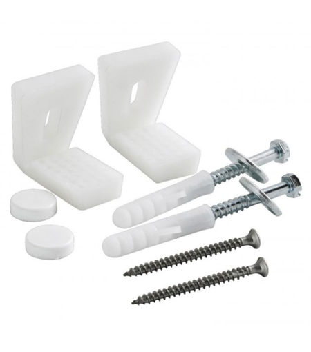 WCFFK 75 L Shape Pan Fixings White Chrome