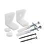 (WCFFK-75) L Shape Pan Fixings White/Chrome