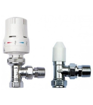 Kartell K-Therm Copa Style Angled 15mm Thermostatic Radiator Valve & Lockshield Pack