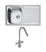 Bristan Inox 1.0 Easyfit Kitchen Sink With Cashew Tap SK INXRD1 SU CSH