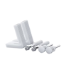 Viva Angled Floor Toilet Pan Fixing Kit (Chrome & White Cap)
