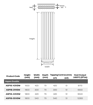Kartell Aspen Vertical Double Radiator 1800mm x 540mm - White