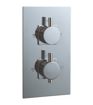 Oban 2 Round Concealed Shower Valve Dual Flow Control Complete Set c/w Wall Elbow