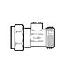 Flat Faced Straight Isolation Valve 15mm x 1/2" BSP PM