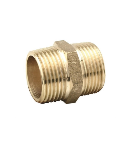 1" Brass Hex Nipple