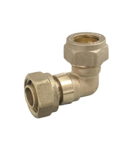 Compression 15mm x 1/2" Bent Tap Connector