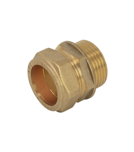 Compression 8mm x 1/4" Straight Connector Male Iron