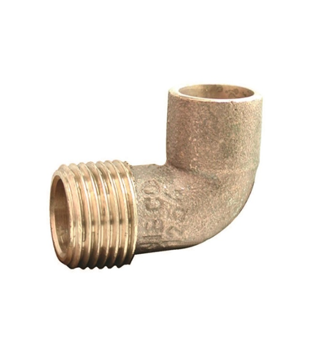 End Feed  22mm x 3/4" Elbow Male Iron