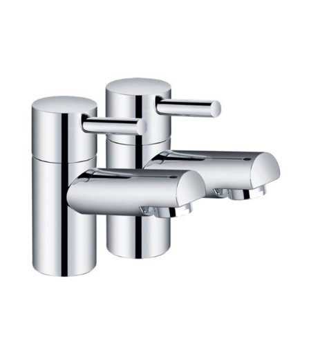 Kartell Plan Basin Pillar Taps Chrome