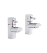 Kartell Plan Basin Pillar Taps Chrome