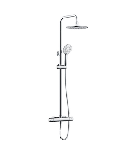 Buzz Thermostatic Bar Shower with Rigid Riser (Chrome)