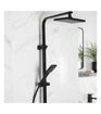 Craze Thermostatic Bar Shower with Rigid Riser in Black