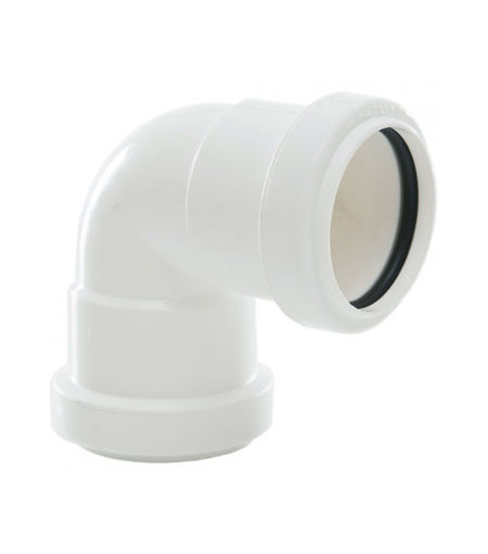 Polypipe Pushfit 40mm Knuckle Bend - White