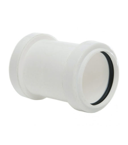 Polypipe Pushfit 40mm Straight Connector - White