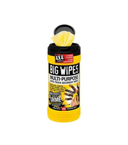 Big Wipes BGW2410 4x4 Multi-Purpose Cleaning Wipes - Tub of 80 - BGW2410