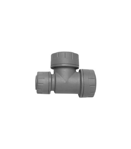 Polypipe Polyplumb 22mm x 15mm x 22mm Reducing Tee - Grey