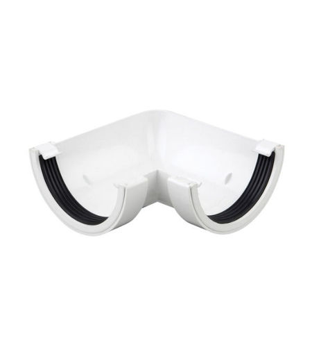 Wavin Osma RoundLine gutter angle 90° 112mm white
