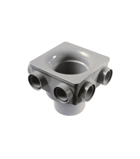 Wavin Osma Soil 4S597G 110mm Manifold 6 Boss Grey