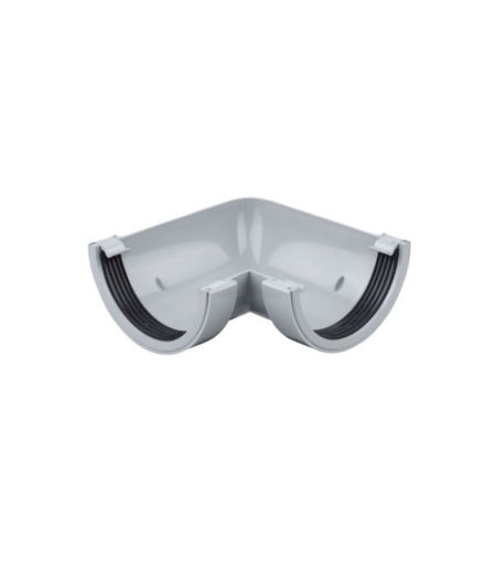 Wavin Osma RoundLine OT003G Gutter 90deg Angle Grey