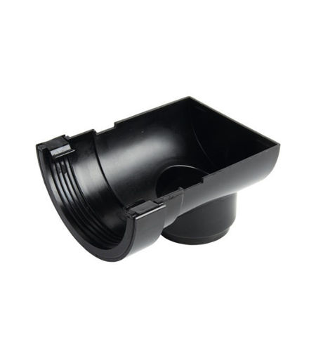 Wavin Osma RoundLine OT007B Stopend Outlet Black 