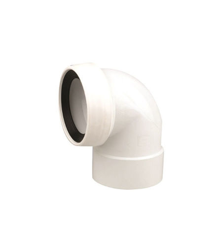 Wavin Osma Soil 110mm Pan Conn 90° S/W White