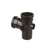 Wavin OsmaSoil 4S190B S/S Single Branch 87.5 deg 110mm Black