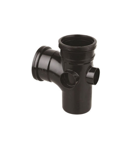 Wavin OsmaSoil 4S190B S/S Single Branch 87.5 deg 110mm Black