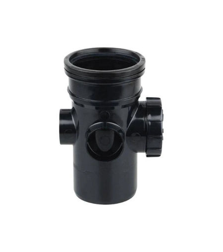 Wavin OsmaSoil 4S274B S/S Bossed Access Pipe 110mm Black