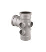 Wavin OsmaSoil 4S395G S/SW Single 5 Boss Branch 87.5 deg 110mm Grey
