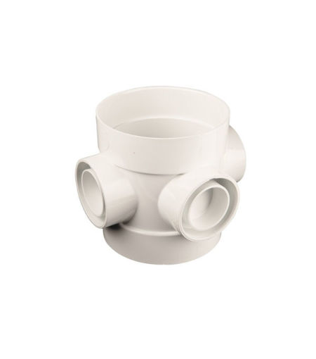 Wavin OsmaSoil 4S588W Short Boss Pipe 110mm White
