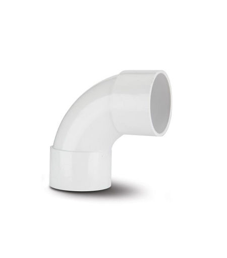 Polypipe ABS 40mm 90 Degree Swept Bend - White