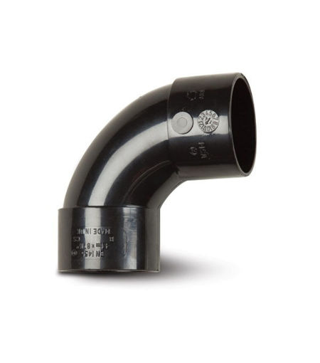 Polypipe ABS 40mm 90Deg Swept Bend - Black