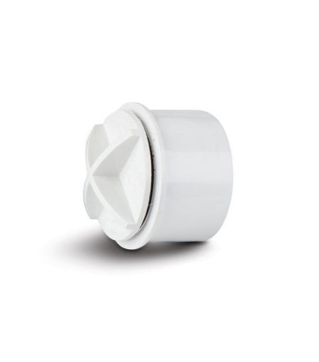 Polypipe ABS 40mm Screwed Access Plug - White