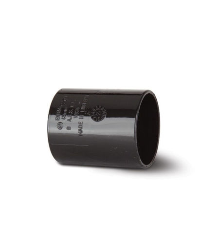 Polypipe ABS 40mm Straight Connector - Black