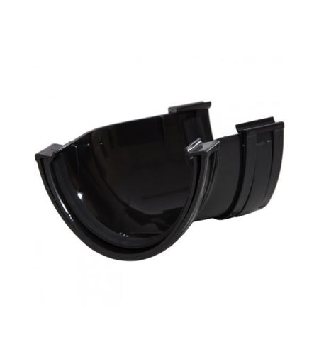 Polypipe Deep Capacity Half Round Gutter 90Deg Bend - Black