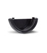 Polypipe Half Round Gutter External Stopend - Black