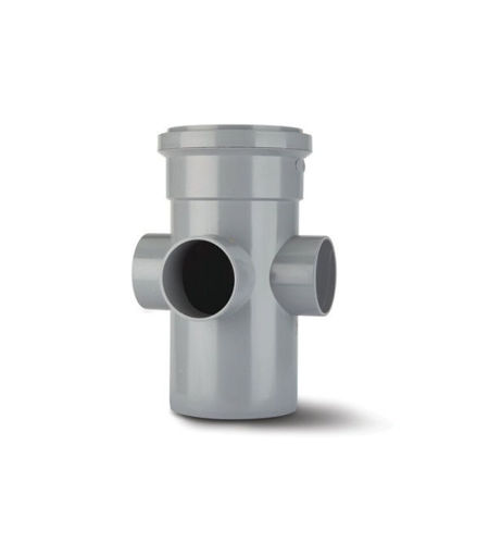Polypipe Soil  4" Long Boss Pipe Single Socket - Grey