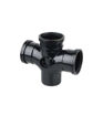 Wavin OsmaSoil 4S230b S/S Double Branch 87.5 deg 110mm Black