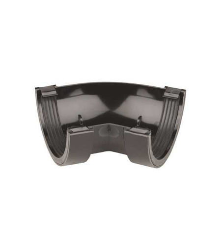 Wavin Osma RoundLine OT004B Gutter 45 Degree Angle Black 