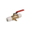 HX22/15W Hep2O Plated Brass Ball Valve - 15mm